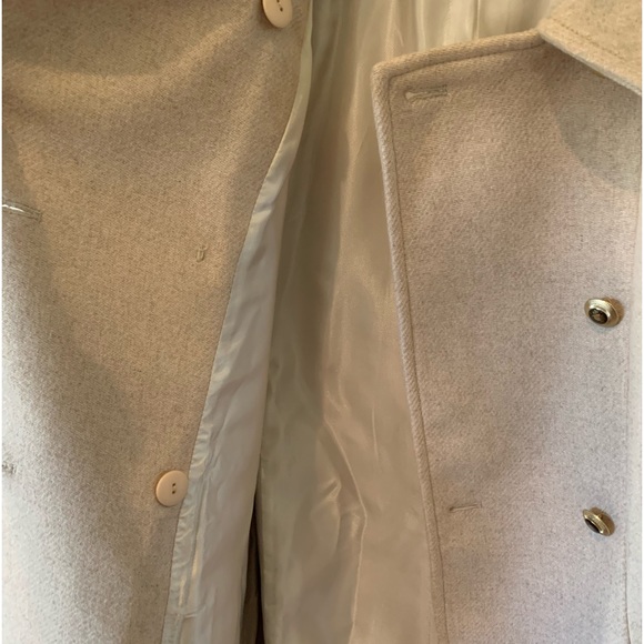 ZARA Wool Double Breasted Peacoat Tan Large - Picture 7 of 10